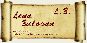 Lena Bulovan vizit kartica